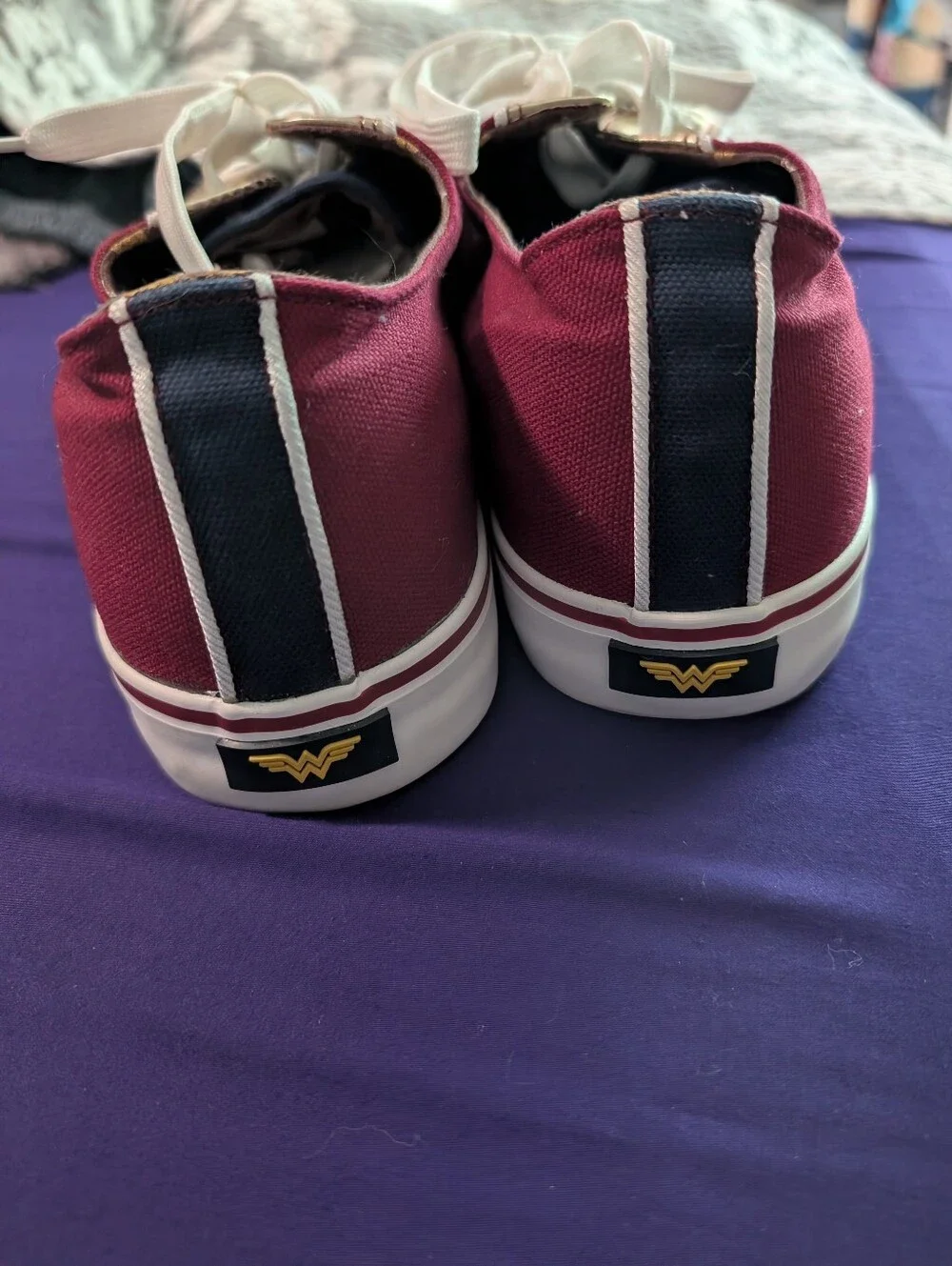 Wonder Woman Inspired Men’s Low-Top Sneakers in Red, Gold & Blue